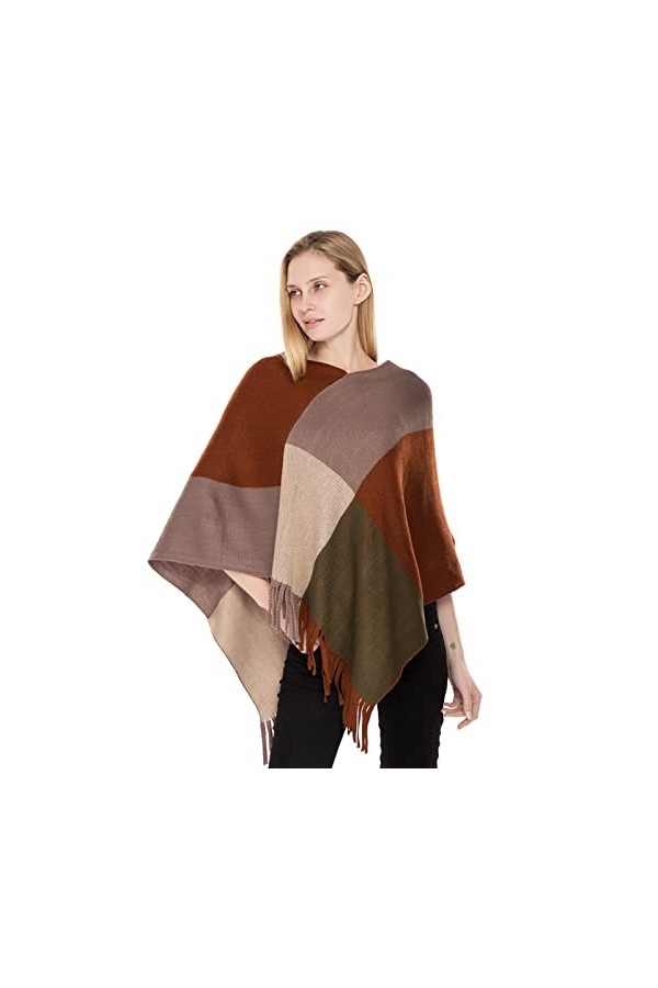 Générique Femme Echarpe Hiver Châle Poncho Élégant Écharpe Écharpe Triangle Jolis Cadeaux