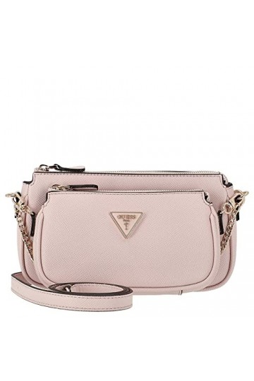 Guess Noelle DBL Pouch Crossbody, Bag Women, Rose légère, Taille Unique