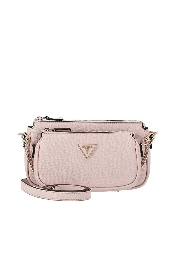 Guess Noelle DBL Pouch Crossbody, Bag Women, Rose légère, Taille Unique
