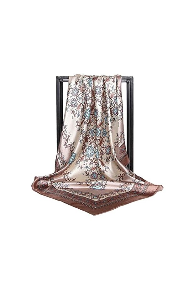 SDFW Printemps Mode Mince Style sergé Soie Foulard Musulman mûrier Soie Mode Dames Bandeau écharpe 90 * 90 cm