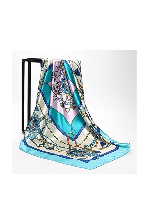 SDFW Printemps Mode Mince Style sergé Soie Foulard Musulman mûrier Soie Mode Dames Bandeau écharpe 90 * 90 cm