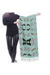 Écharpe, chiens Cavalier King Charles Spaniel, écharpe à franges unisexe grand chaud doux toucher cachemire châles enveloppes