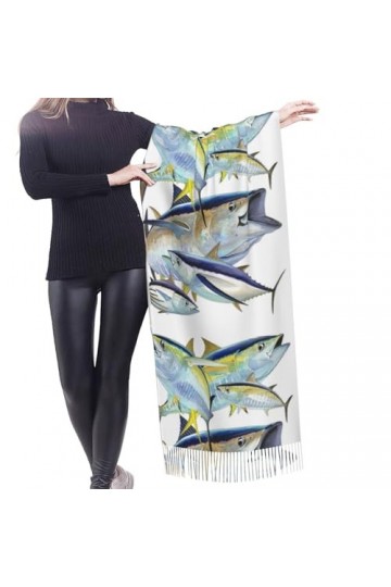 GRatka Écharpe, thon, écharpe à franges unisexe, grand châle chaud et doux au toucher cachemire, 196x68 cm