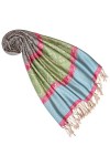 Lorenzo Cana Pashmina Écharpe en fibre naturelle Motif cachemire 70 x 180 cm - Multicolore - Taille unique