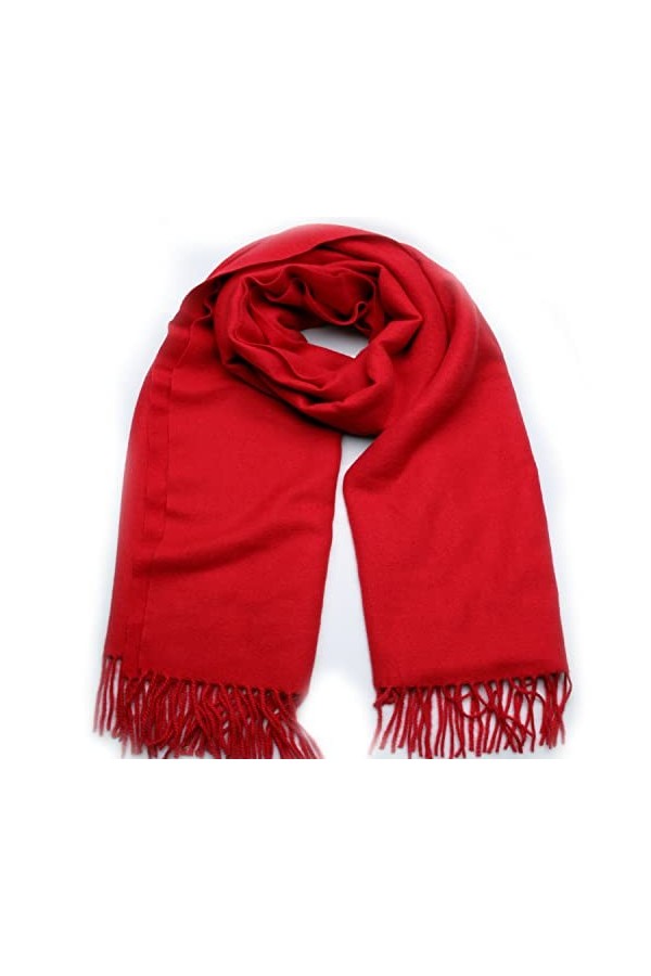 XYUXWLG Écharpe pashmina pour femme - Longue écharpe dhiver chaude pour robe de soirée de mariage, Rouge, M