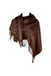 Silver Fever® - Pashmina - Femme - Marron - Taille unique