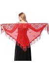 Ladiery Châle Pashmina, Rouge, 180×70 cm / 71" x 28" Femme