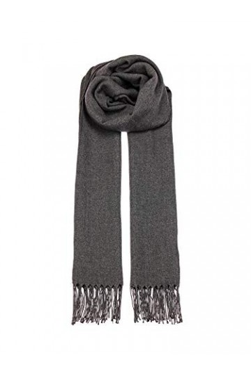 Generico Pashmina Couleur unie fabriquée en Italie, gris anthracite