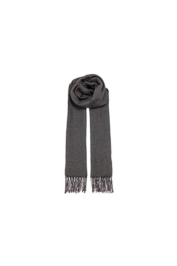Generico Pashmina Couleur unie fabriquée en Italie, gris anthracite