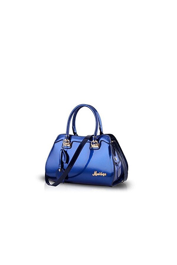 NICOLE&DORIS Mode Femme Sacs à Main Bandoulière Sacs portés Main Sacs portés épaule Imperméable PU Noir