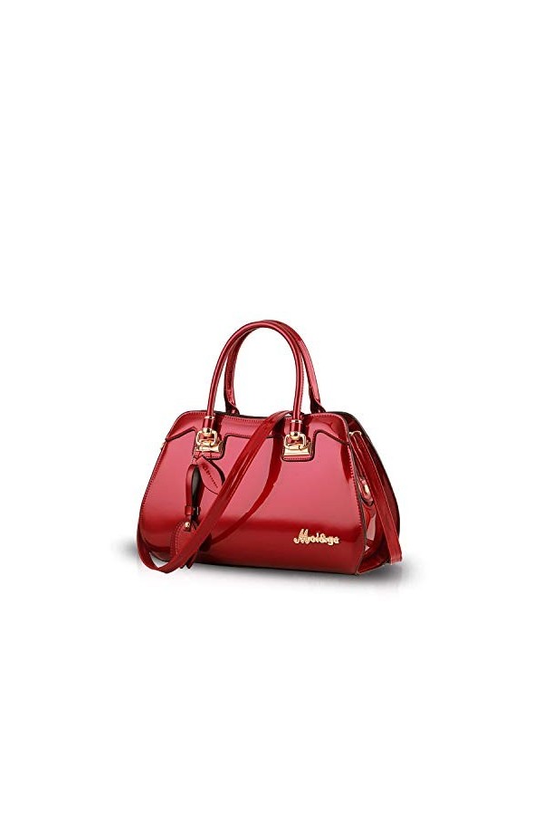 NICOLE&DORIS Mode Femme Sacs à Main Bandoulière Sacs portés Main Sacs portés épaule Imperméable PU Noir