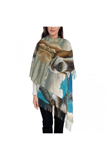 ASEELO Écharpe dhiver longue pashmina pour femme avec feuilles et bulles deau de locéan, Pineapple, taille unique