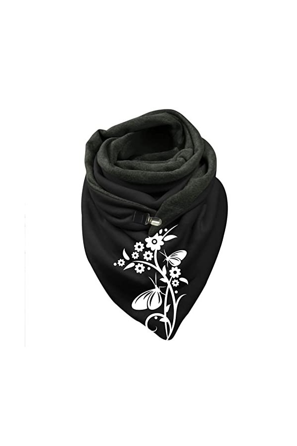 ChâLe Femme Chaud Blanc Couleur Unie Enveloppes Châle Boutonnée Comfortable Doux Pashmina Chale Hiver Wrap Scarf Décontracté 