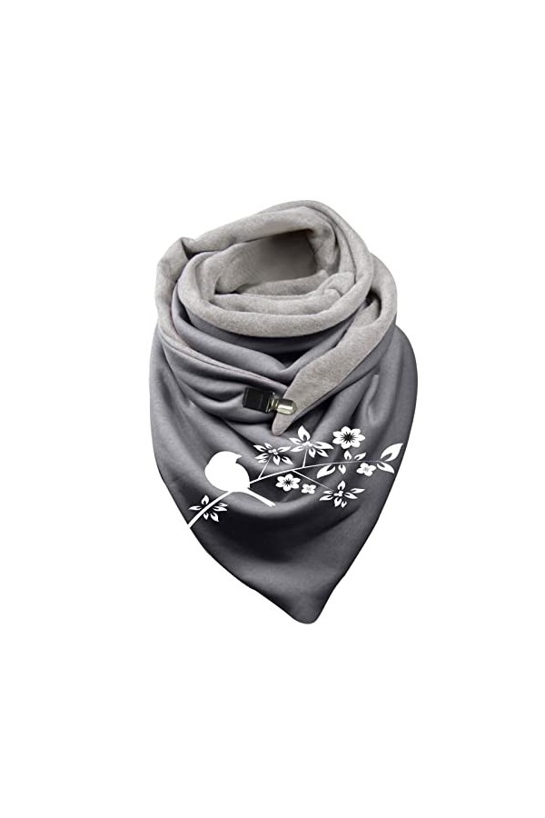 ChâLe Femme Chaud Blanc Couleur Unie Enveloppes Châle Boutonnée Comfortable Doux Pashmina Chale Hiver Wrap Scarf Décontracté 