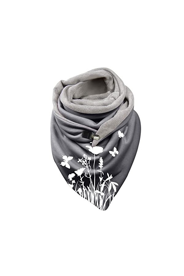 ChâLe Femme Chaud Blanc Couleur Unie Enveloppes Châle Boutonnée Comfortable Doux Pashmina Chale Hiver Wrap Scarf Décontracté 
