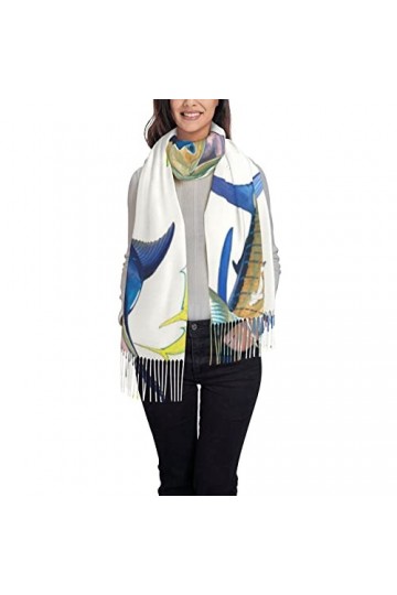 Écharpe dhiver mignonne tigre - Longue écharpe pashmina pour femme - Couverture chaude à pompon, Libellule., taille unique