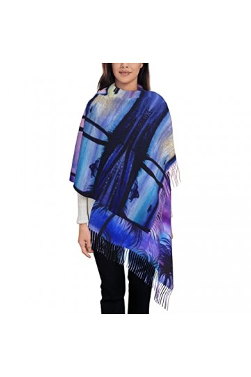ASEELO Rainbow Ocean Écharpe pour femme – Longue écharpe pashmina dhiver chaude pour femme, Colorful Brick, taille unique