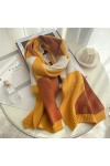WYCSDD Tricoté Longue Écharpe Femmes Hiver Chaud Pashmina Châle Wrap Étroit Cachemire Épais Écharpes Printemps Géométrique La