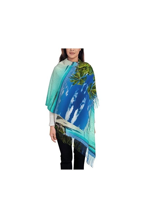 ASEELO Wilderness Fox Art Écharpe pour femme – Longue écharpe pashmina dhiver chaude pour femme, Pizza Constellation, taille