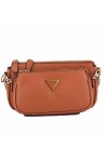 Guess Noelle DBL Pouch Crossbody, Bag Women, Rose légère, Taille Unique