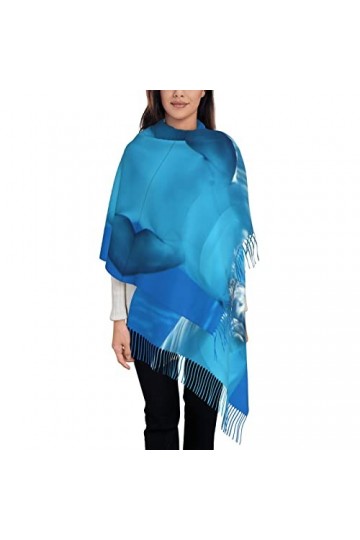 ASEELO Écharpe pour femme avec fleurs tropicales et corgi – Longue écharpe dhiver pashmina chaude pour femme, Tropical Fishe