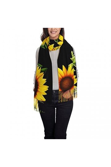 Foulard pour femme avec tête de vache amusante - Noir et blanc - Longue écharpe dhiver pashmina chaude pour femme, Summer Su