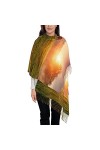 ASEELO Écharpe pour femme avec motif mur de briques industrielles - Longue écharpe pashmina dhiver chaude pour femme, Tulip 