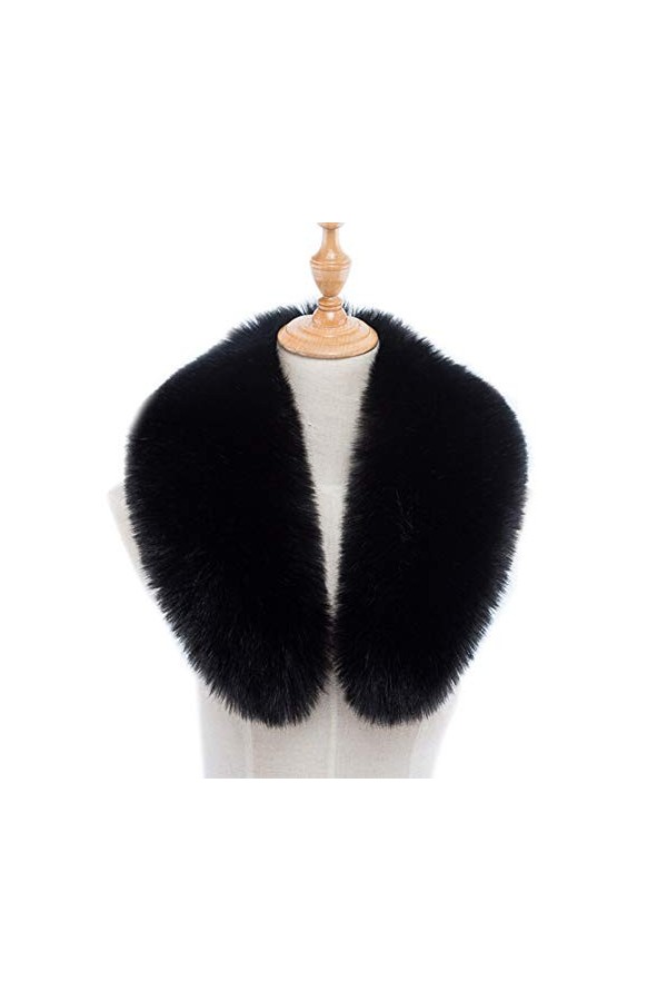 Asudaro Femmes Col Capuche Fausse Fourrure Col Écharpe De Fourrure À Capuche Écharpe Dhiver Wrap Pashminas Étole Capuche Bor