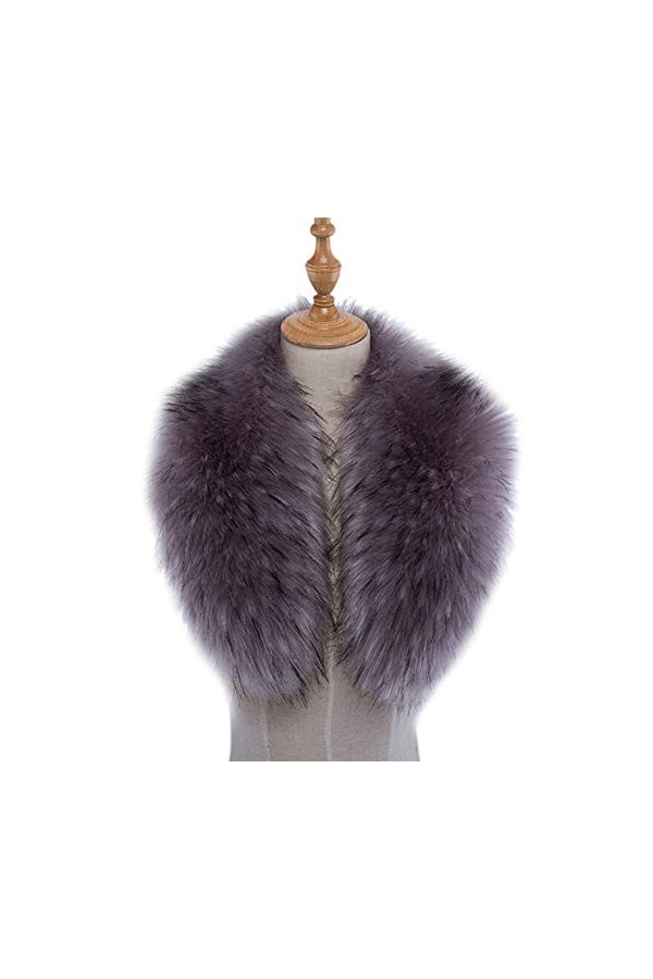 Asudaro Femmes Col Capuche Fausse Fourrure Col Écharpe De Fourrure À Capuche Écharpe dhiver Wrap Pashminas Étole Capuche Bor