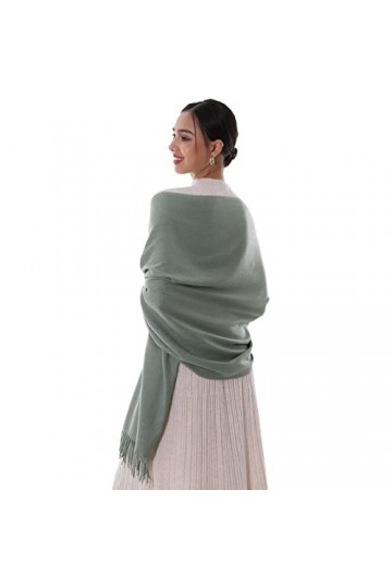 RIIQIICHY Écharpe Femme Hiver Châle Etole&nbsp;Chaud Parfum Dautomne Vert Pashmina Foulard Grosse Grande Mariage Etole
