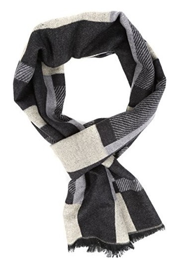 Sakkas 16134 - Cayla long Checker Box Lined design Patterned chaud Pashmina Shawl/Scarf - Gris - OS