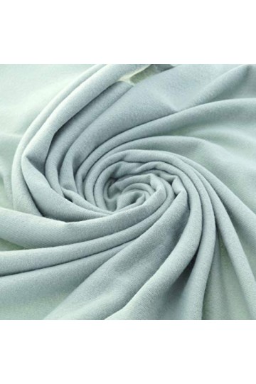 Meranu Pashmina London Écharpe pour femme chaude et douce unie - Coton/acrylique - 160 x 60 cm - XL, Bleu/bleu ciel, XXL