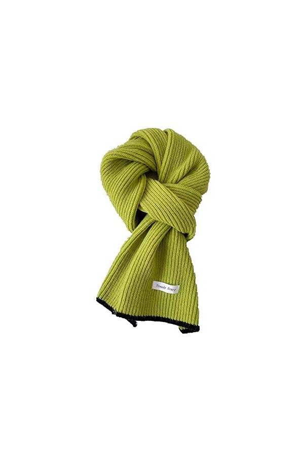 Femme Hiver Long Grande Echarpes,Femmes Pashmina Se Sentir Écharpes Écharpe en Faux Cachemire Tricot Vert Pomme Écharpes Ther