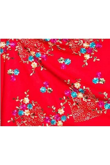 Chale Femme,Écharpe pour Femme Cashmere Feel Warm Pashmina Châle Écharpe À Pompon en Broderie Tibétaine Fleur De Prunier Viol