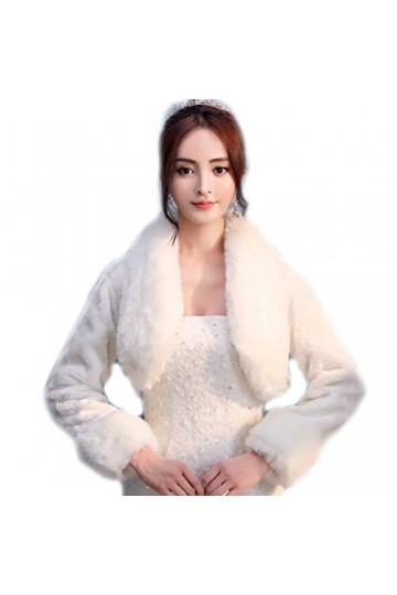 KPTENG Veste dhiver à manches longues pour demoiselle dhonneur de mariage, épaisse et chaude, Plus