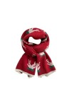 YWLINK Hiver Écharpe Femme Echarpe De Noël Tricoté Réversibles Renne Flocon De Neige Longue Chaud Pashmina Châle Etoles Épais