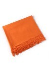 MMYOMI Femmes Hommes Amoureux Unisexe 100% Super Soft Plaid Solid Cashmere Scarf Wrap Shawl Orange 