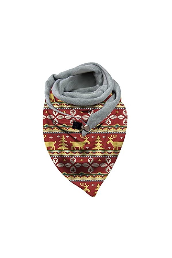 KINKOCCL Écharpe triangle pour femme - Hiver chaud - Écharpe à enfiler - Écharpe en tricot - Étole en laine - Doux et chaud -