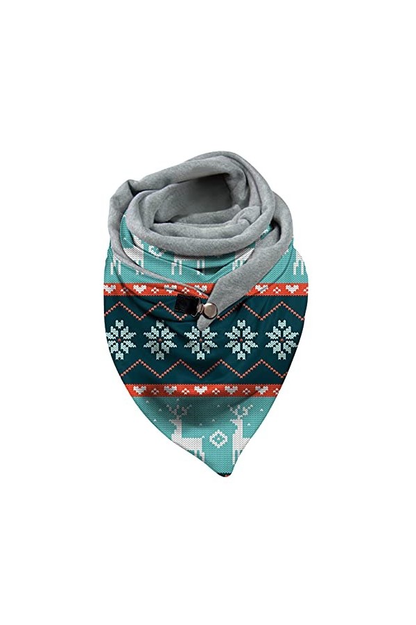 KINKOCCL Écharpe triangle pour femme - Hiver chaud - Écharpe à enfiler - Écharpe en tricot - Étole en laine - Doux et chaud -