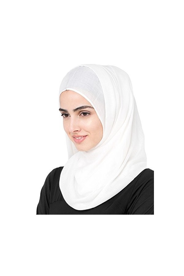 Foulard/écharpe/Hijab InEssence© viscose, pour femmes - Blanc - Medium
