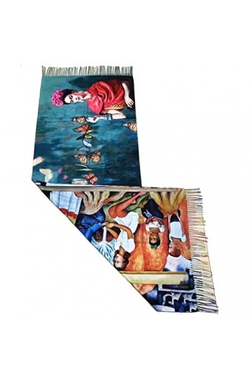 Toocool Klimt Van Gogh Kandinsky Monet écharpe foulard châle A001 unisexe, Yhs-026 Frida, Taille unique