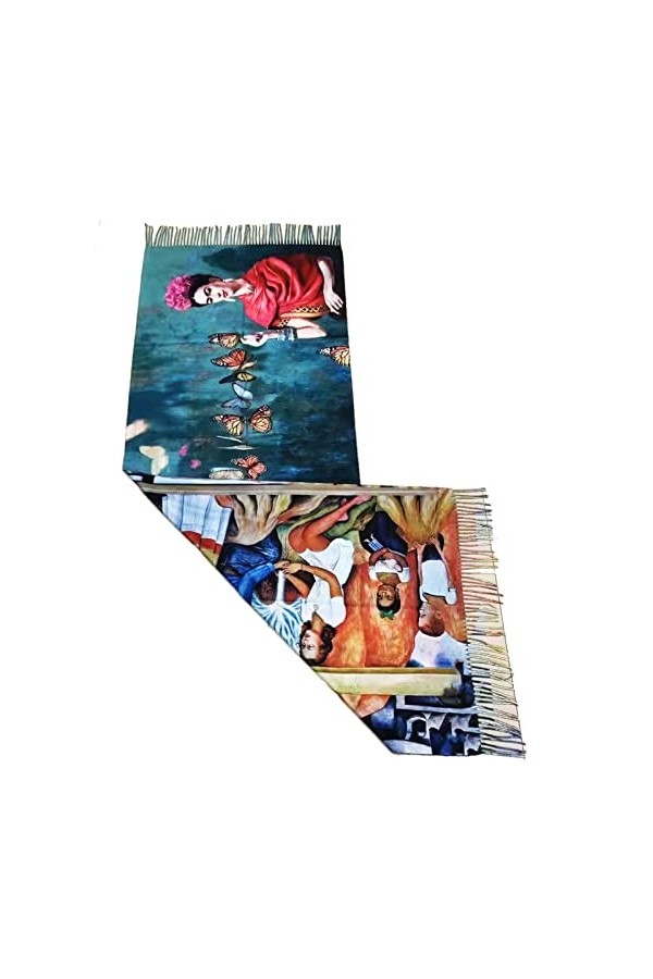 Toocool Klimt Van Gogh Kandinsky Monet écharpe foulard châle A001 unisexe, Yhs-026 Frida, Taille unique