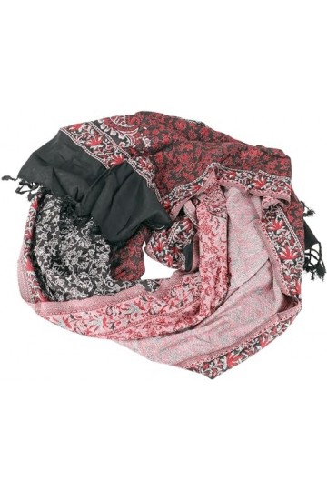 Guru-Boutique, Foulard Viscose Pashmina / étole Avec Motif Paisley, Rouge, Fibresynthétique, Size:Taille Unique, 180x70 cm, E