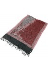 Guru-Boutique, Foulard Viscose Pashmina / étole Avec Motif Paisley, Rouge, Fibresynthétique, Size:Taille Unique, 180x70 cm, E