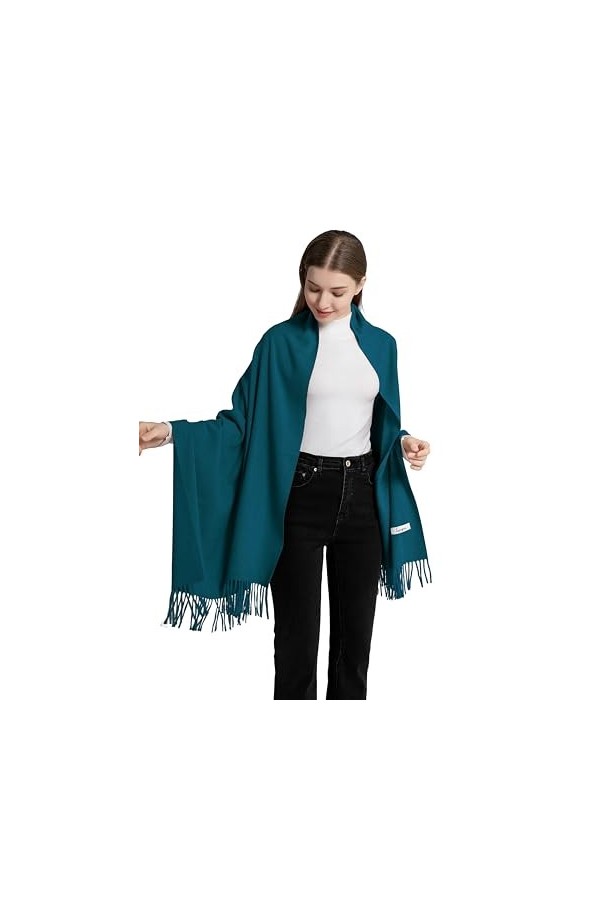 Longwu Écharpe pashmina pour femme - Châle et écharpe pour femme - Pour mariage, soirée, fête, hiver - Cadeau pour femme, 16C
