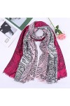 WYCSDD Mode Ombre Noix De Cajou Floral Frange Viscose Écharpe Châle Femmes Wrap Pashmina Hijab 06