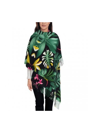 BrUgui Écharpe à franges pour femme – Châle en faux cachemire doux pour un look tendance et confortable – Cadeau pour femmes 