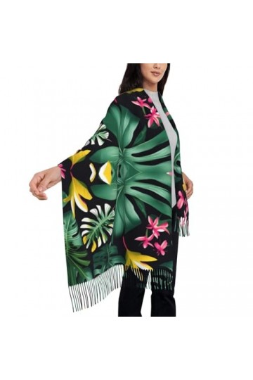 BrUgui Écharpe à franges pour femme – Châle en faux cachemire doux pour un look tendance et confortable – Cadeau pour femmes 