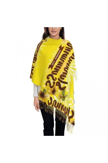 Écharpe à franges pour femme – Châle en faux cachemire doux pour un look tendance et confortable – Cadeau pour femme bateau V