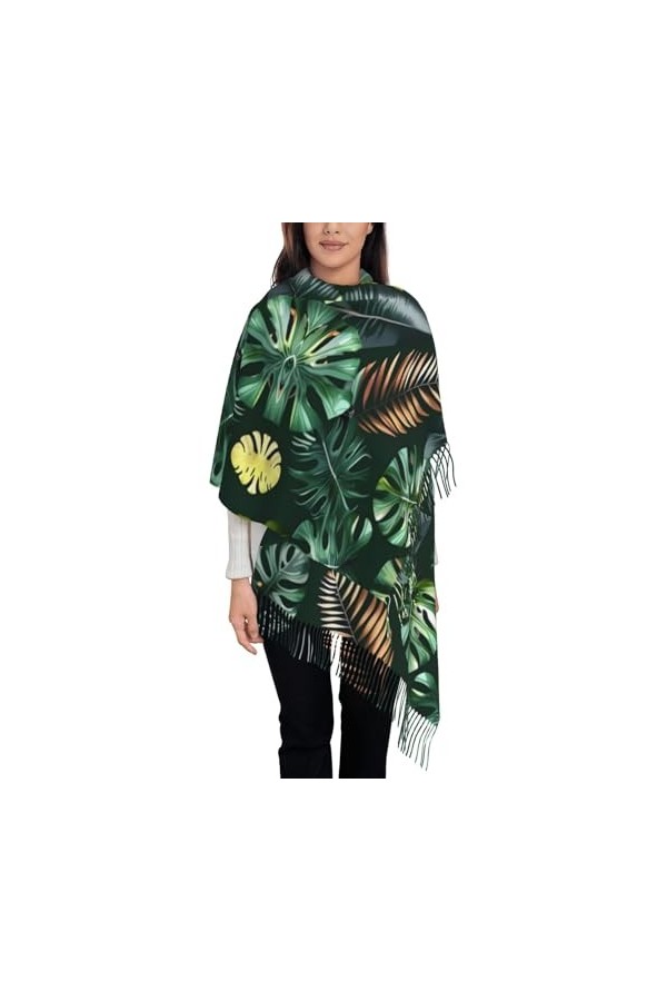 Écharpe à franges pour femme – Châle en faux cachemire doux pour un look tendance et confortable – Cadeau pour femme bateau V